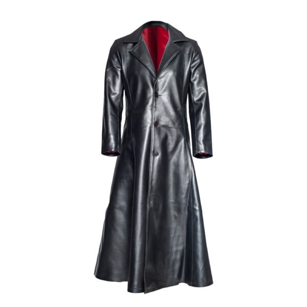 leather Long coat fineskins _ fsm-1011