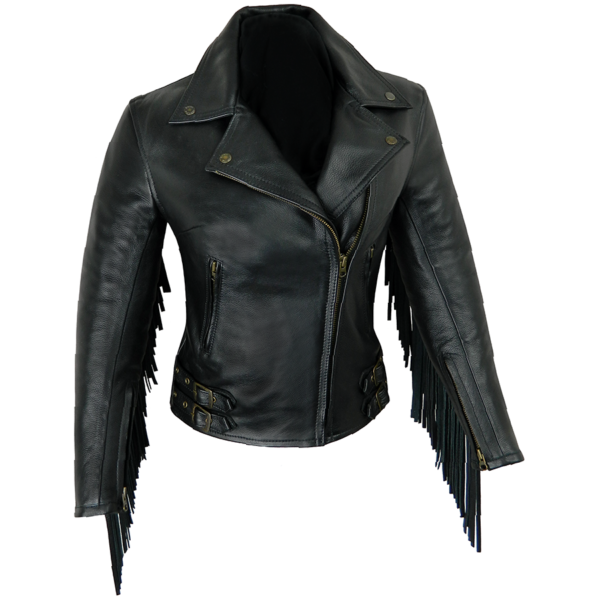 womens-elite-fringed-black-leather-jacket